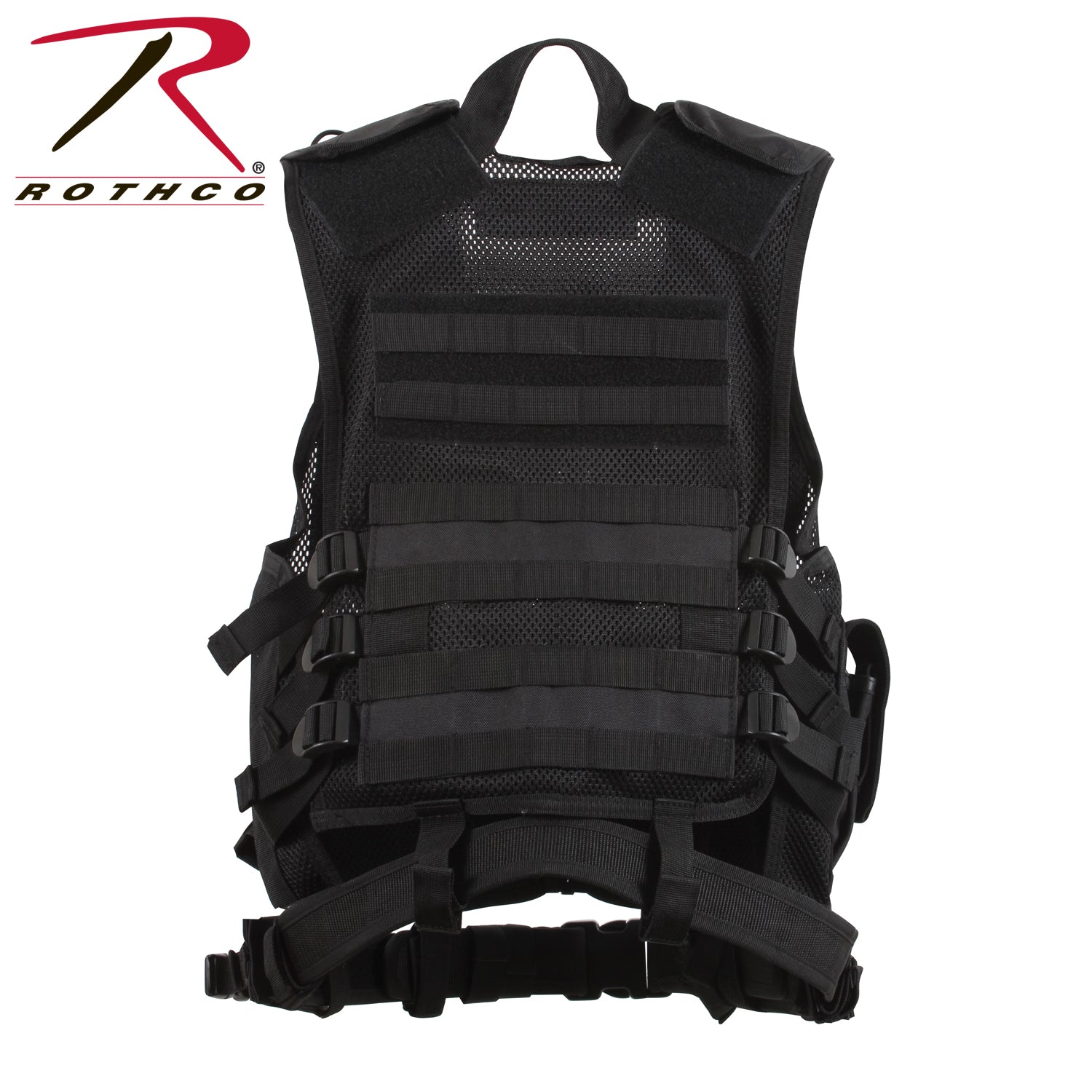 Rothco Cross Draw MOLLE Tactical Vest in Black, Size Regular - Part 6491