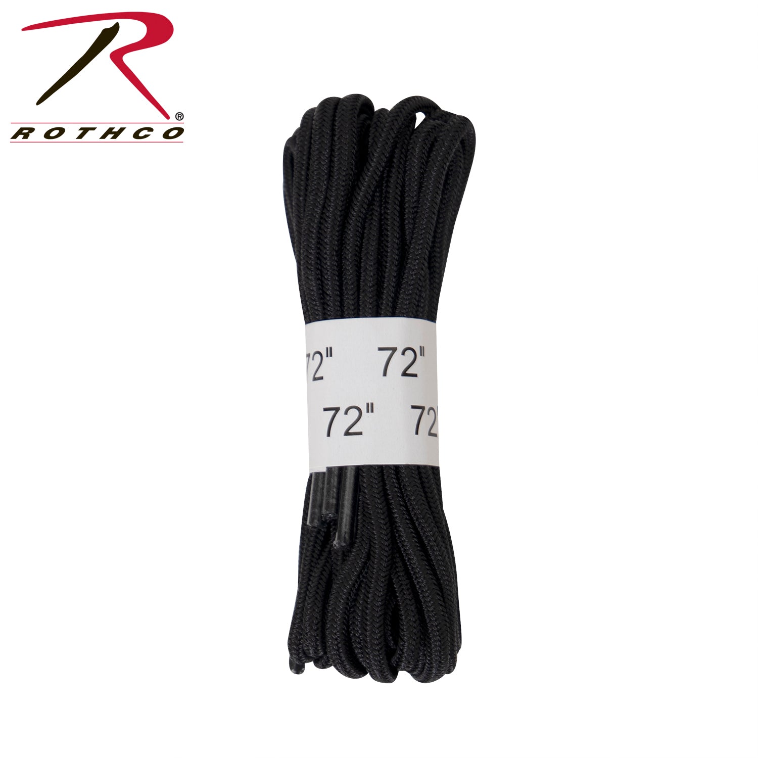 Rothco Black Boot Laces, Size 72 Inches – Durable Replacement for Tactical and Law Enforcement Boots