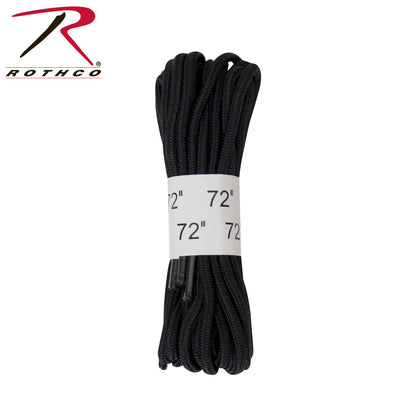 Rothco Black Boot Laces, Size 72 Inches – Durable Replacement for Tactical and Law Enforcement Boots
