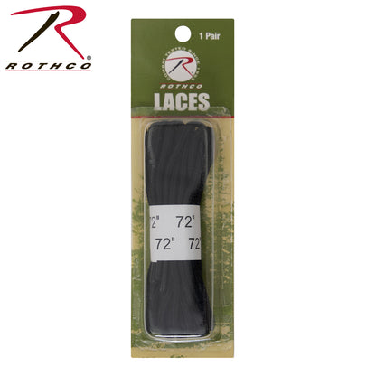 Rothco Black Boot Laces, Size 72 Inches – Durable Replacement for Tactical and Law Enforcement Boots