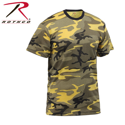 Rothco Camo T-Shirt Stinger Yellow Camo Size Small – Durable Military-Style Camouflage Tee