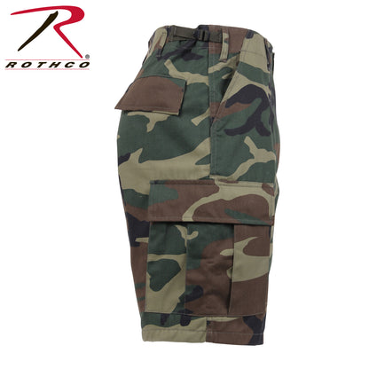 Rothco Camo BDU Shorts Woodland Camo Size 4XL – Tactical Cargo Shorts for Men