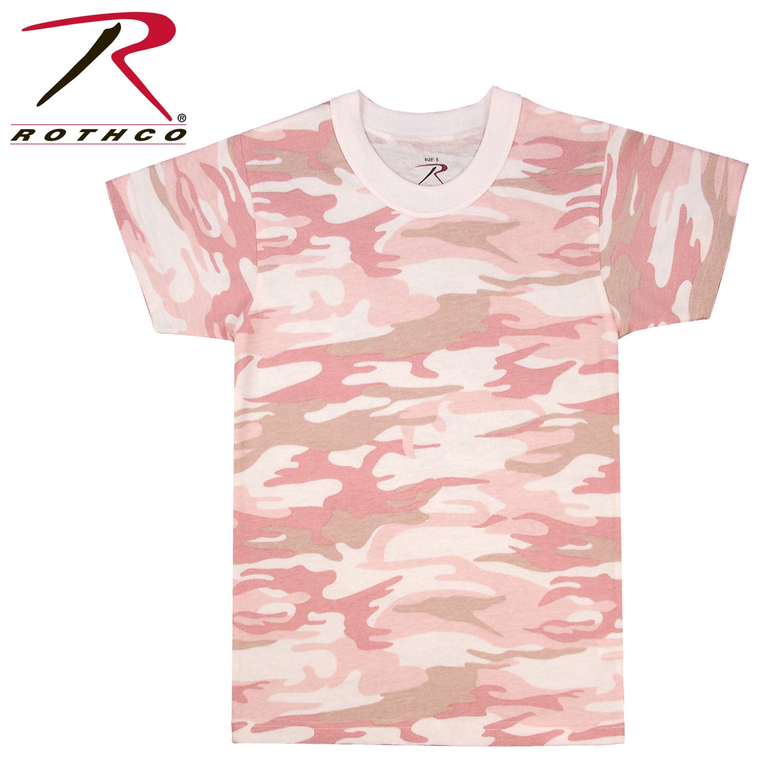 Rothco Kids Camo T-Shirt Baby Pink Camo Size Medium