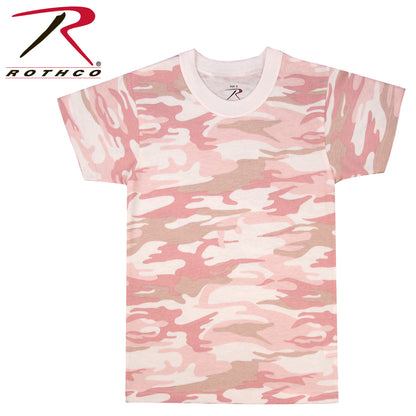 Rothco Kids Camo T-Shirt Baby Pink Camo Size XS – Durable Youth Camouflage Tee for Outdoor Adventures
