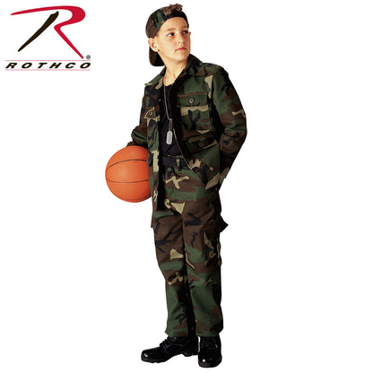 Rothco Kids Cargo Pants in Woodland Camo – Size 6
