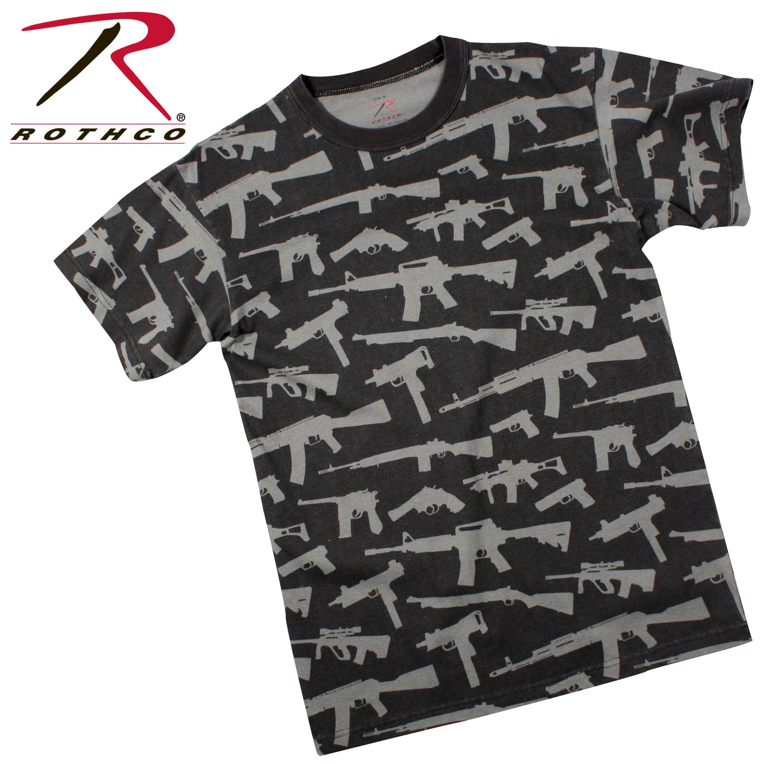 Rothco Vintage Guns T-Shirt Black Size XL