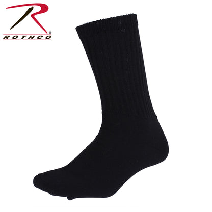 Rothco Athletic Crew Socks Size 10-13 in Black – Comfortable and Durable Combat-Ready Footwear