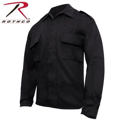 Rothco Tactical 2 Pocket BDU Shirt in Black, Size Medium