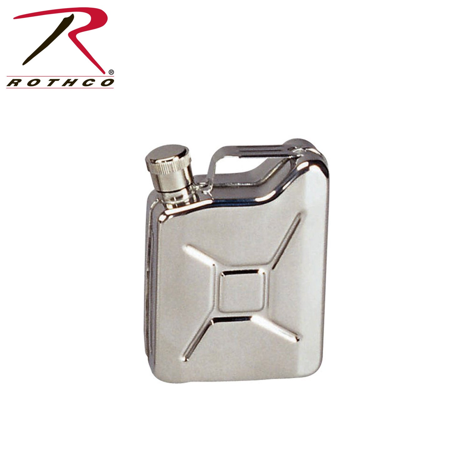 Rothco Stainless Steel Jerry Can Flask – 6 oz G.I. Gas Can Inspired Portable Flask