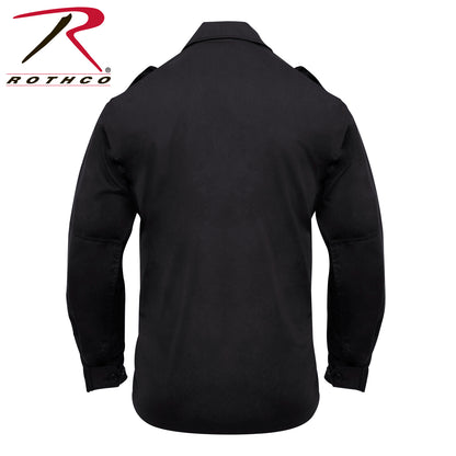 Rothco Tactical 2 Pocket BDU Shirt Black Size Large – Durable Military-Style Button-Up with Reinforced Elbows and Adjustable Cuffs