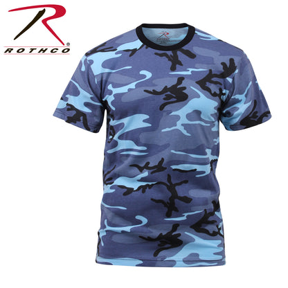 Rothco Sky Blue Camo T-Shirt Size Large – Durable Military-Inspired Camouflage Apparel