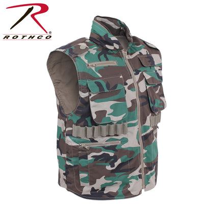 Rothco Ranger Vest Woodland Camo Size Large – Tactical Outdoor Vest with Multiple Storage Options
