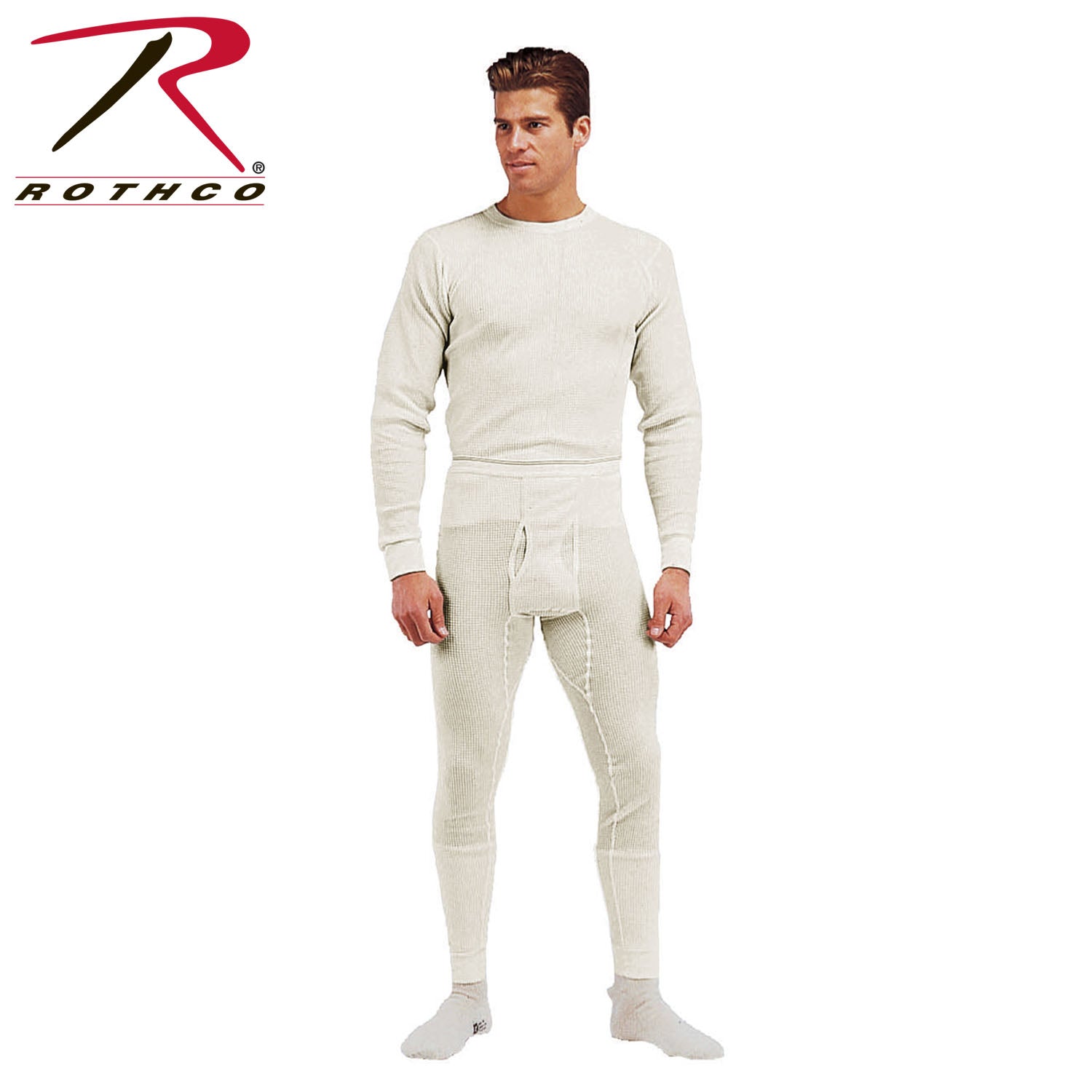 Rothco Thermal Knit Underwear Top 2XL in Natural - Cold Weather Base Layer