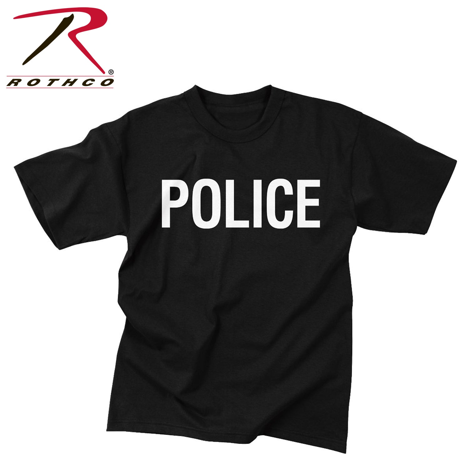 Rothco 2-Sided Police T-Shirt Size Large – Breathable Cotton/Polyester Uniform Top