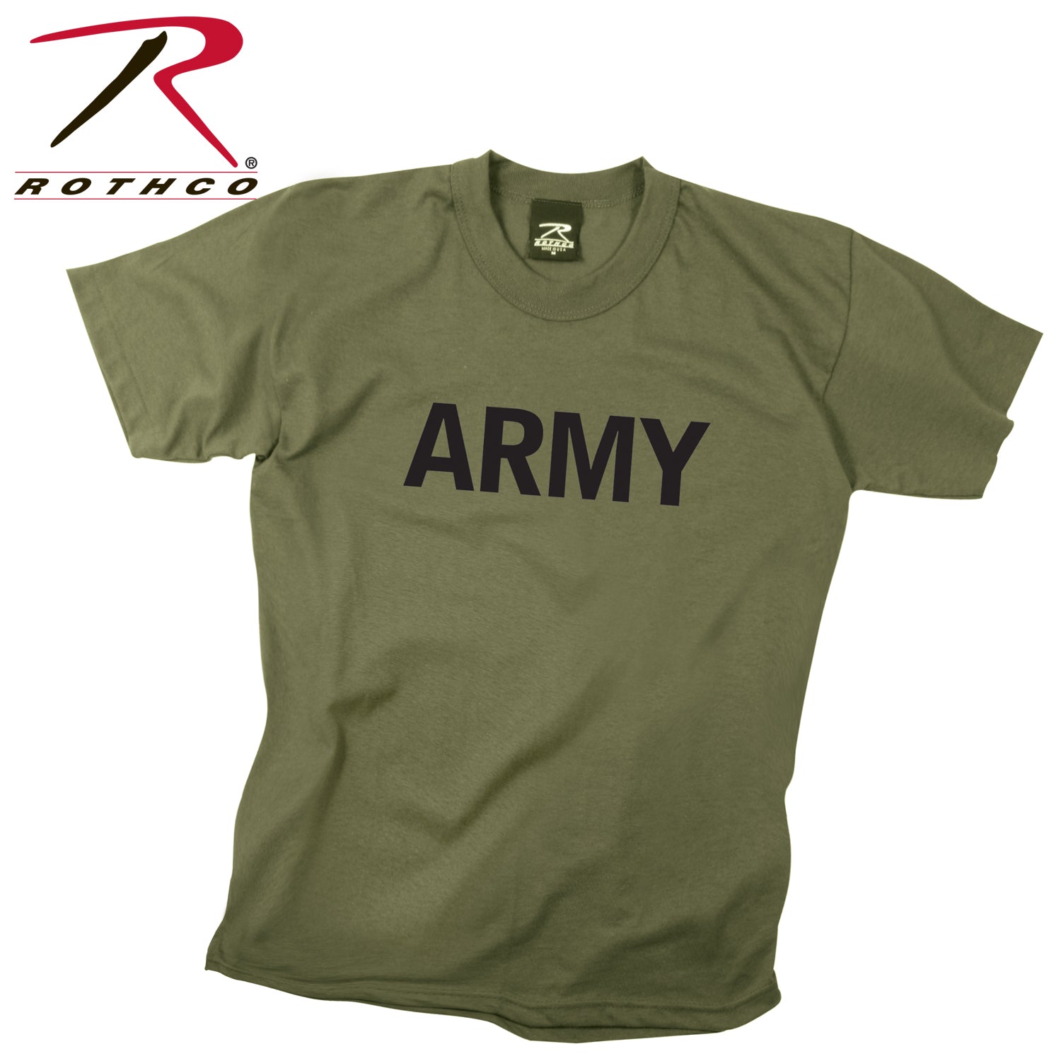 Rothco Kids Army Physical Training T-Shirt Olive Drab Size Small