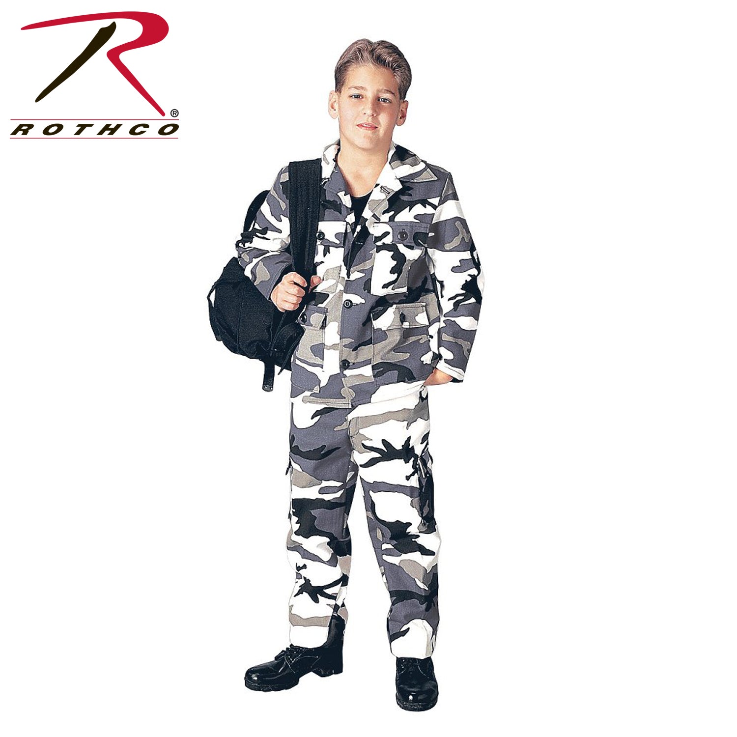 Rothco Kids Cargo Pants City Camo Size 16 – Durable & Comfortable Outdoor Kids Pants