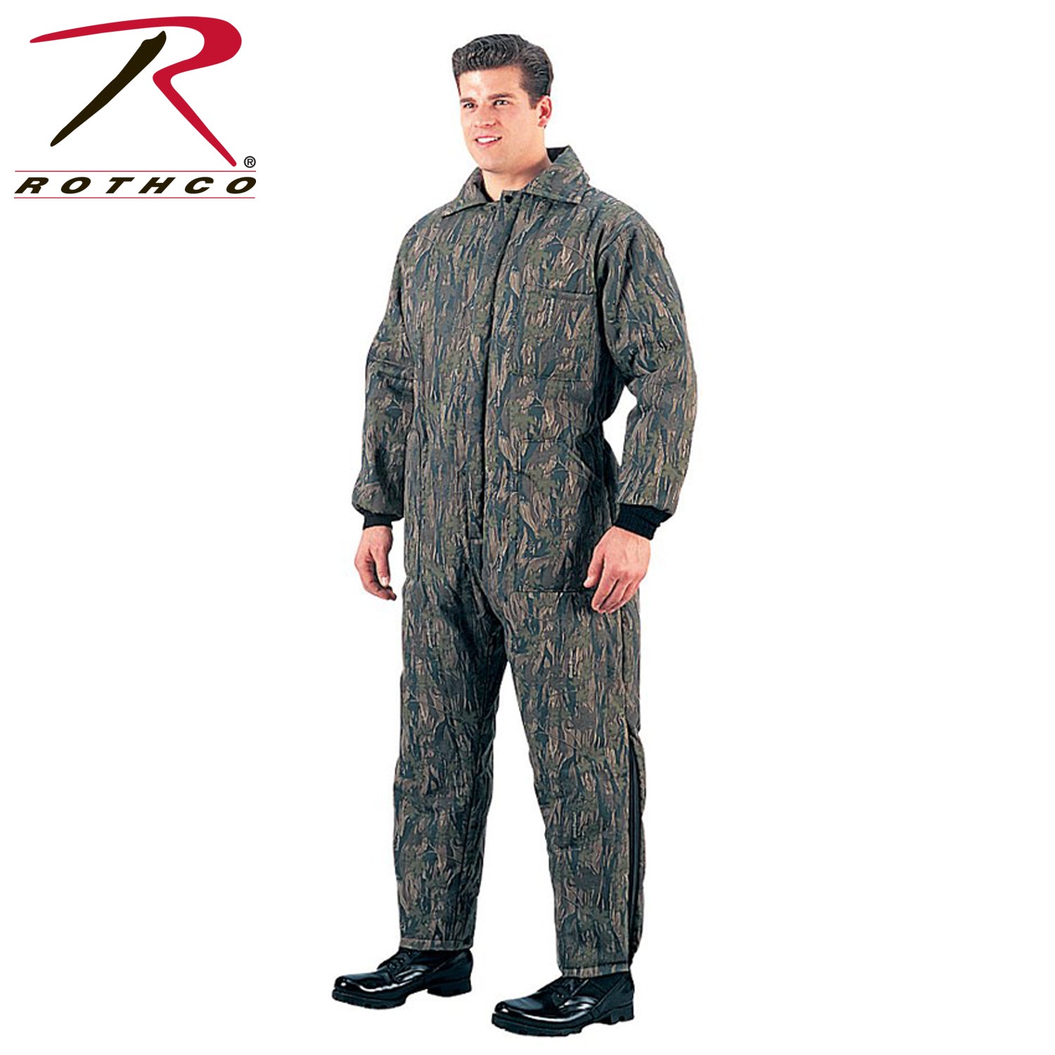 Rothco Insulated Coveralls Smokey Branch Camo Size M | Heavy-Duty Winter Workwear