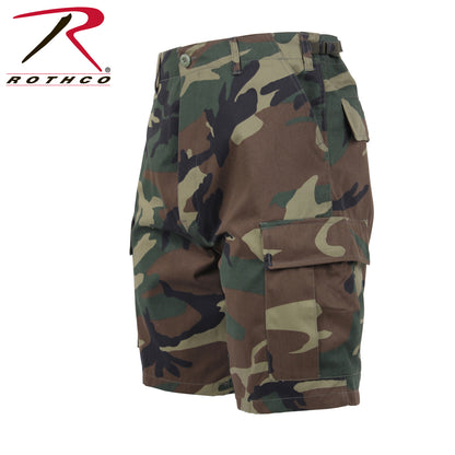 Rothco Camo BDU Shorts Woodland Camo Size XS – Tactical Cargo Shorts for Outdoor & Field Use