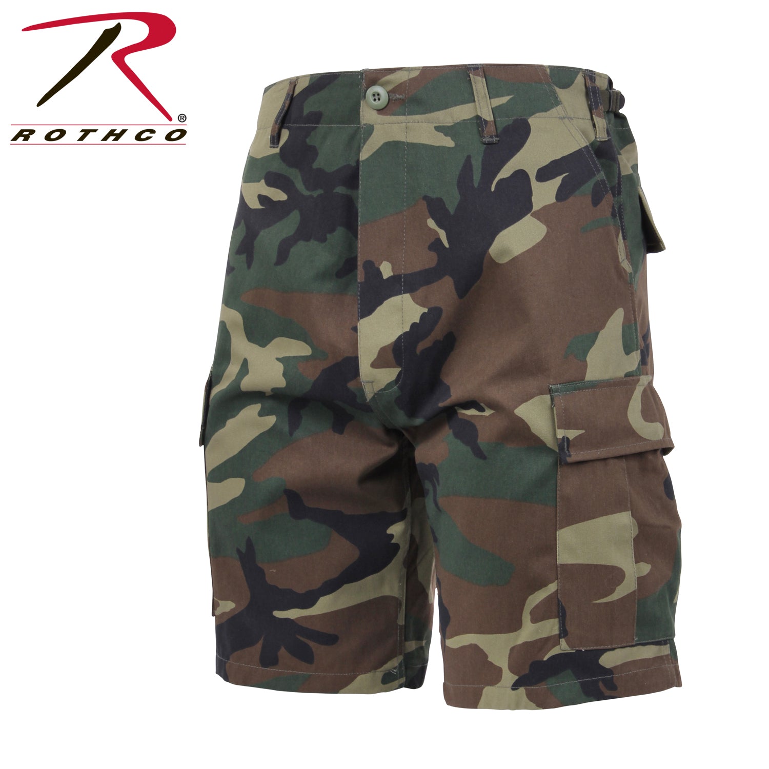 Rothco Camo BDU Shorts Woodland Camo Size XL – Tactical Cargo Shorts for Outdoor & Work