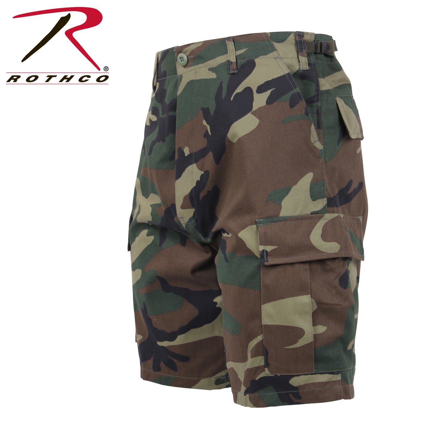 Rothco Camo BDU Shorts Woodland Camo Size XL – Tactical Cargo Shorts for Outdoor & Work