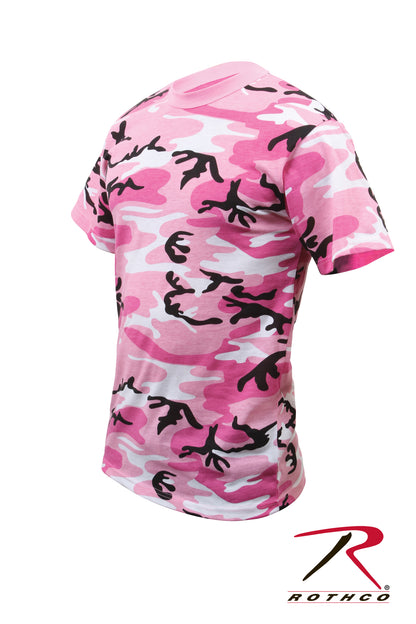 Rothco Kids Pink Camo T-Shirt Size XS - Durable Camouflage Short Sleeve Tee for Young Adventurers
