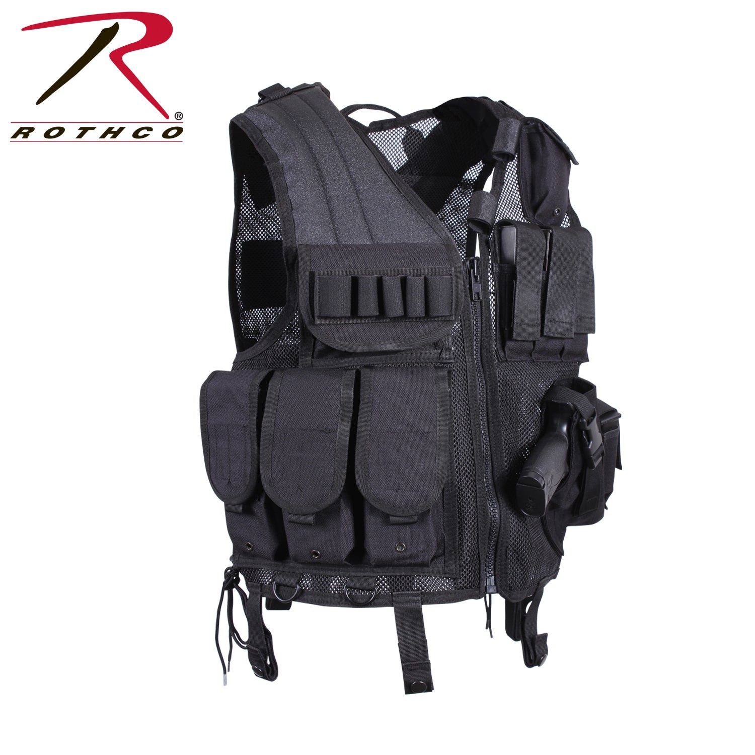 Rothco Quick Draw Tactical Vest with Pistol and Rifle Magazine Pouches