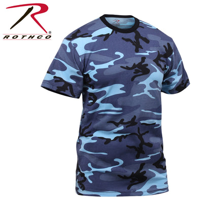 Rothco Sky Blue Camo T-Shirt Size 2XL – Durable Military-Inspired Short Sleeve Shirt