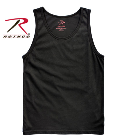 Rothco Black Size M Tank Top – Lightweight Cotton/Polyester Muscle Shirt for Men