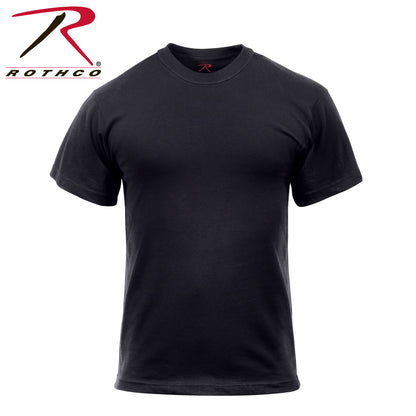 Rothco Solid Color Black Short Sleeve Crew Neck T-Shirt Size Large