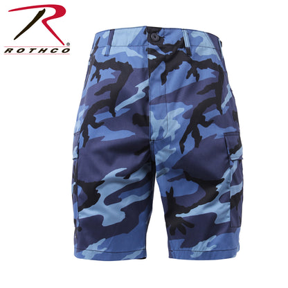 Rothco Camo BDU Shorts Sky Blue Camo Size Large - Tactical Cargo Shorts with Multi-Pocket Design