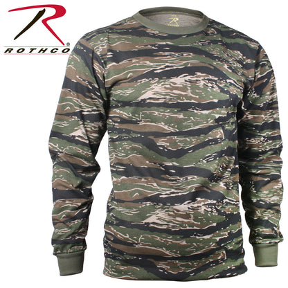 Rothco Long Sleeve Color Camo T-Shirt Tiger Stripe Camo Size Large