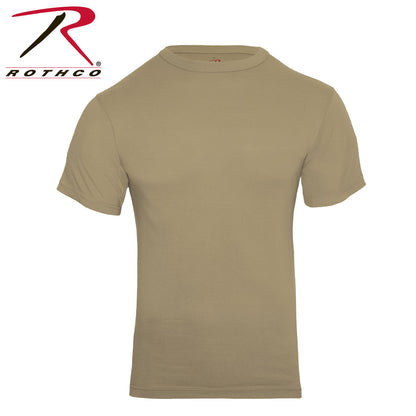 Rothco Solid Color Khaki Short Sleeve Crew Neck T-Shirt Size XL