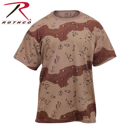 Rothco 6-Color Desert Camo T-Shirt Size Large – Durable Military-Style Camouflage Tee