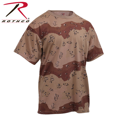 Rothco 6-Color Desert Camo T-Shirt Size M – Durable Military-Style Camouflage Shirt