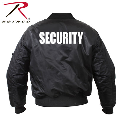 Rothco MA-1 Flight Jacket with Security Print Size M – Water-Resistant Bomber Jacket for Security and Law Enforcement