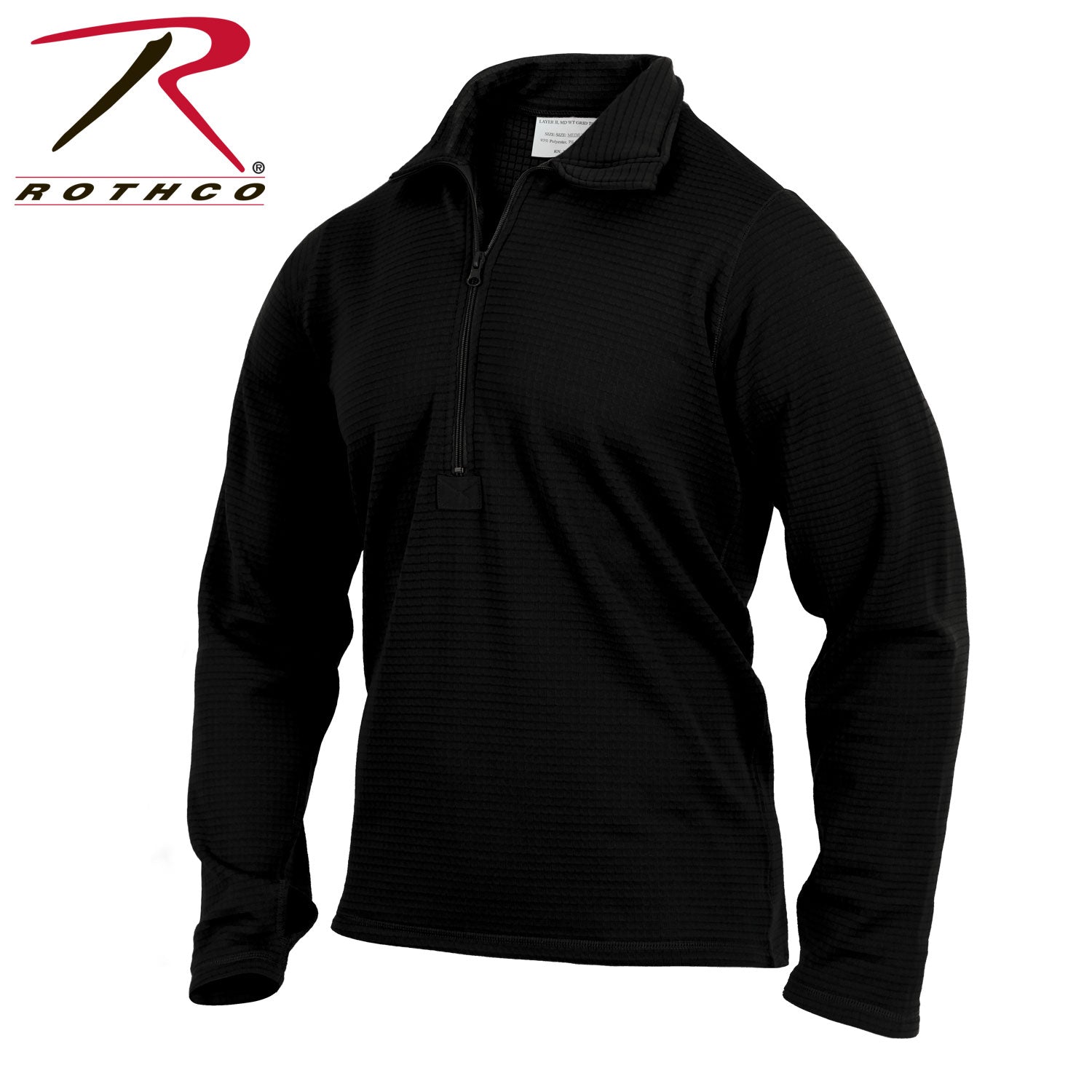 Rothco ECWCS Gen III Mid-Weight Underwear Top (Level II) Black Size XL