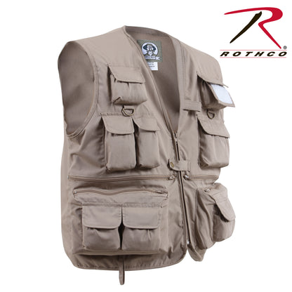Rothco Uncle Milty Travel Vest in Khaki, Size Large – Durable Utility Vest for Outdoor Activities