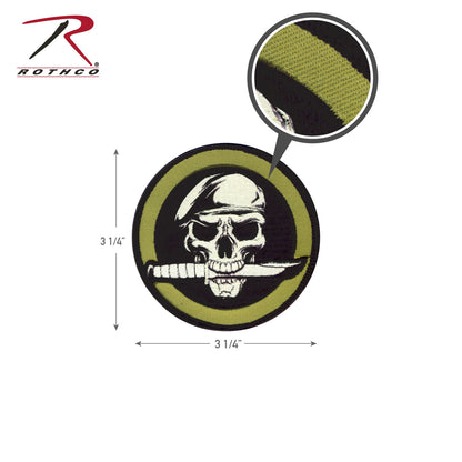 Rothco Military Skull & Knife Morale Patch with Hook Backing – Tactical Gear Accessory
