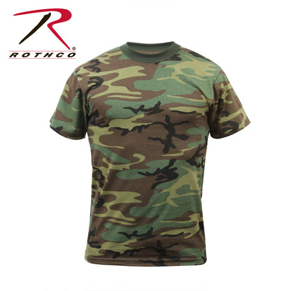 Rothco Kids Woodland Camo Heavyweight T-Shirt Size XL