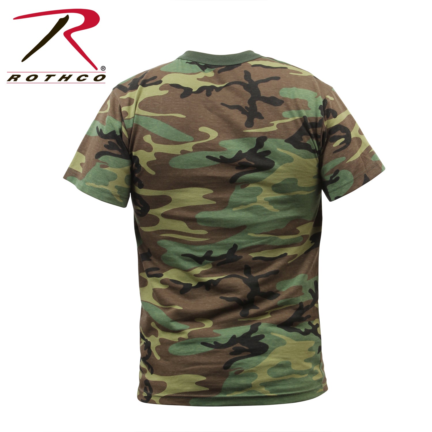 Rothco Kids Woodland Camo Heavyweight T-Shirt Size Large