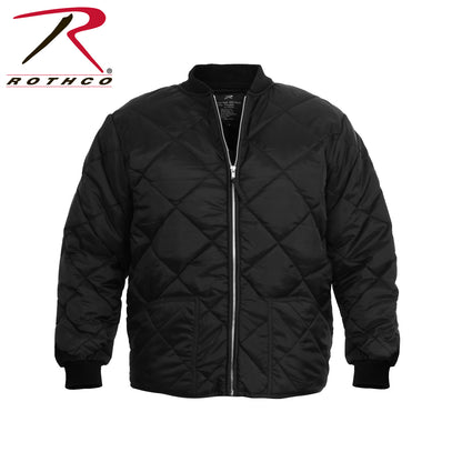Rothco Diamond Quilted Nylon Flight Jacket Black Size 3XL
