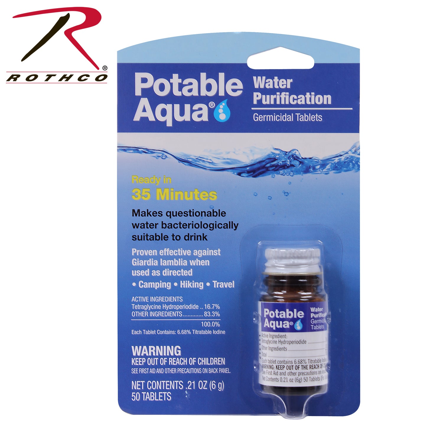 Potable Aqua Water Purification Tablets - Part Number 7740