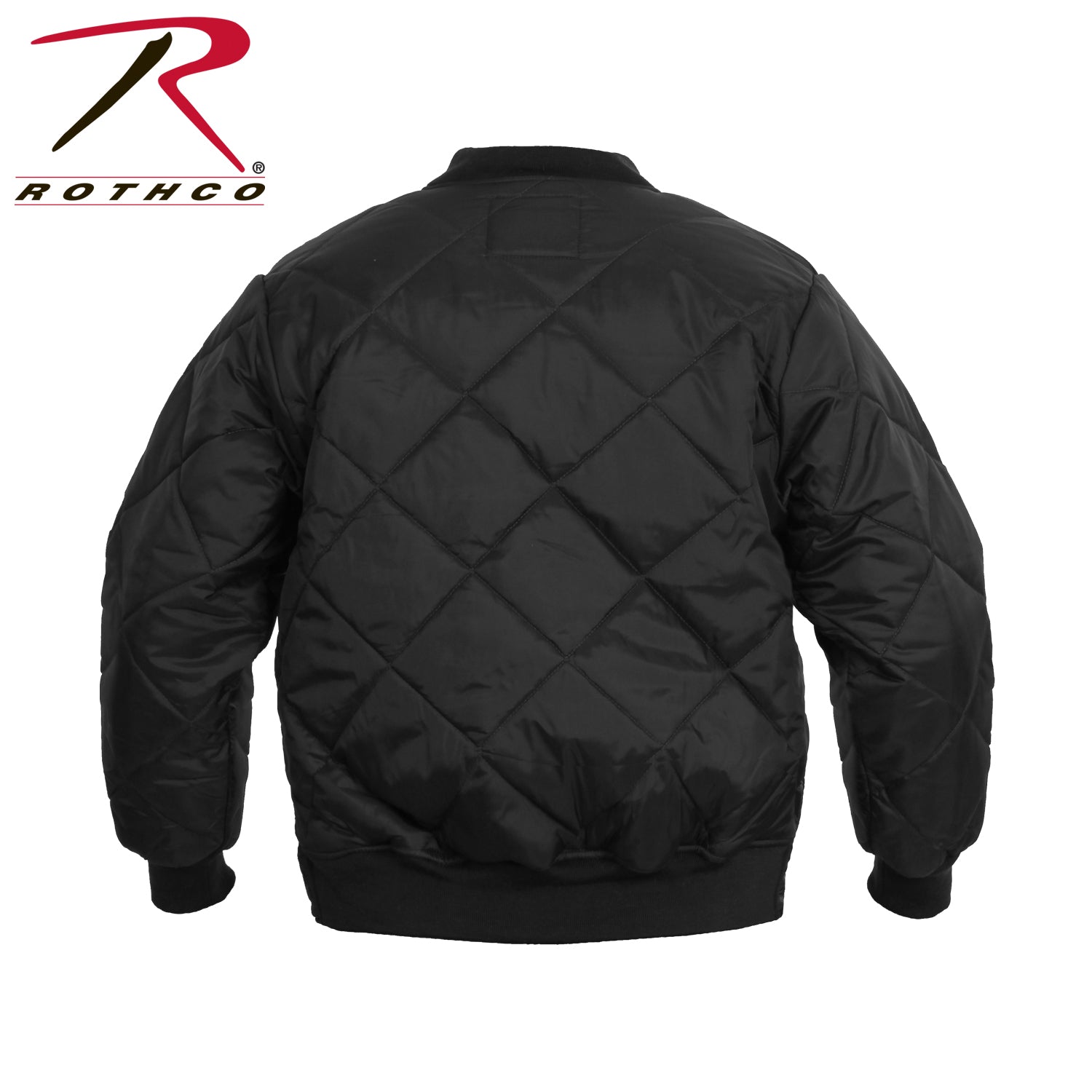 Rothco Diamond Quilted Nylon Flight Jacket Black Size 3XL