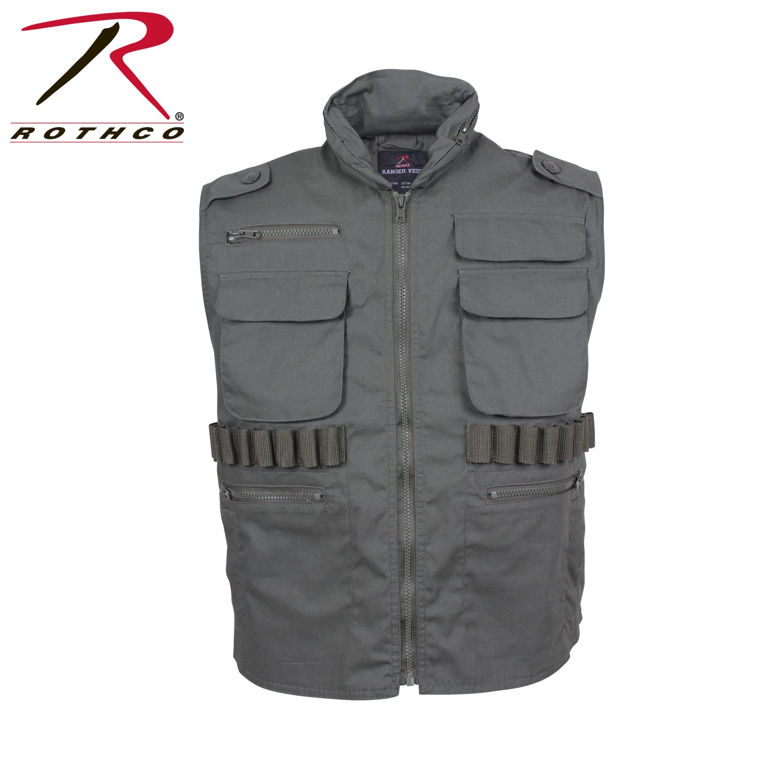 Rothco Ranger Vest Olive Drab Size 2XL – Durable Tactical Outdoor Vest with Multiple Storage Pockets