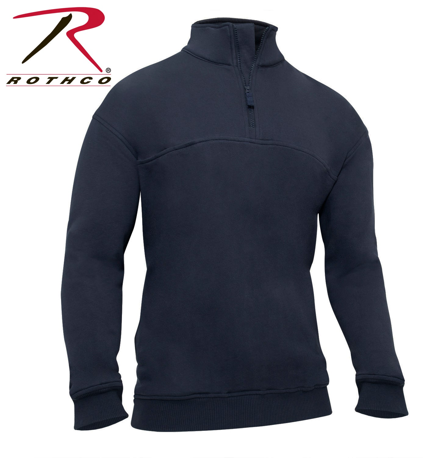 Rothco Firefighter and EMS Quarter Zip Job Shirt Size Large in Midnight Navy Blue