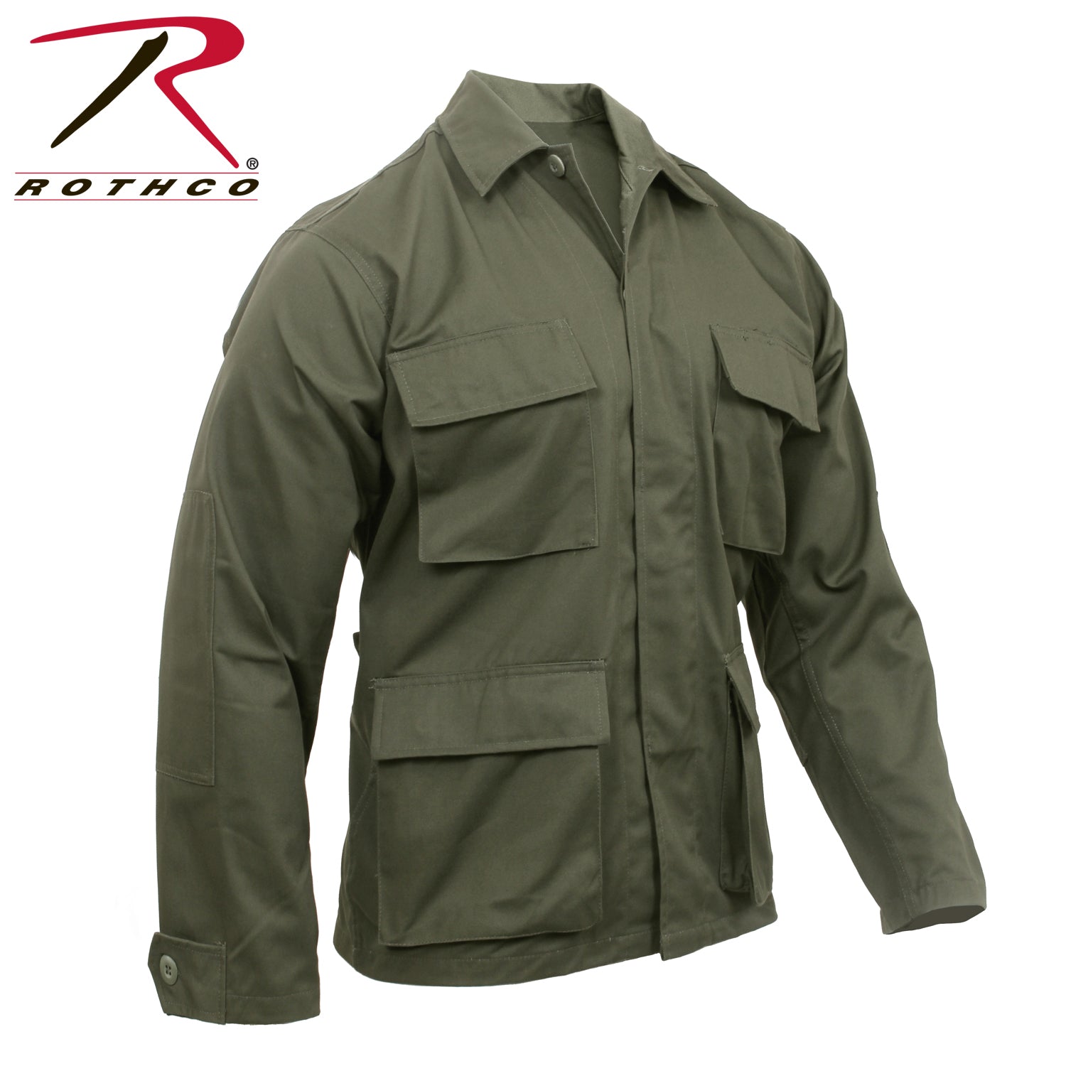 Rothco Twill BDU Shirt Olive Drab Size Small – Military-Style Tactical Long Sleeve Shirt