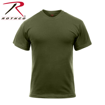 Rothco Solid Color Short Sleeve Crew Neck T-Shirt in Olive Drab Size Large