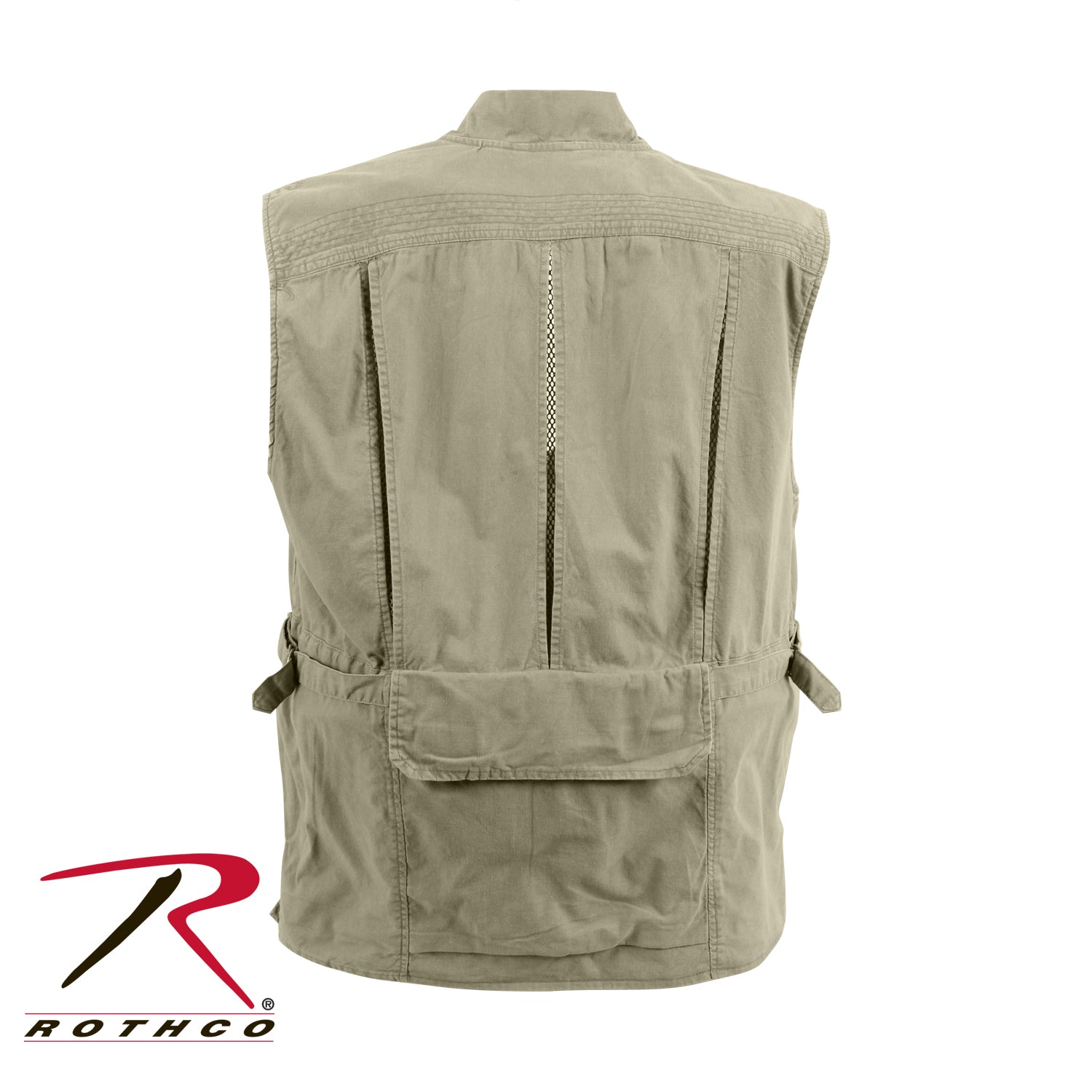 Rothco Deluxe Safari Outback Vest Khaki Size Large with 18 Pockets