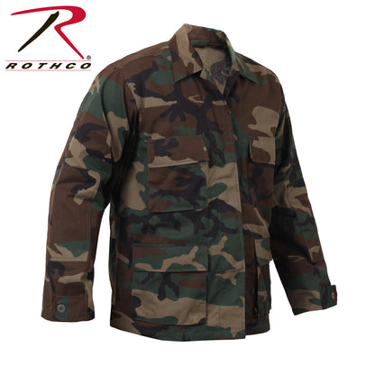 Rothco Twill BDU Shirt in Woodland Camo Size Large - Military-Style Tactical Uniform Shirt