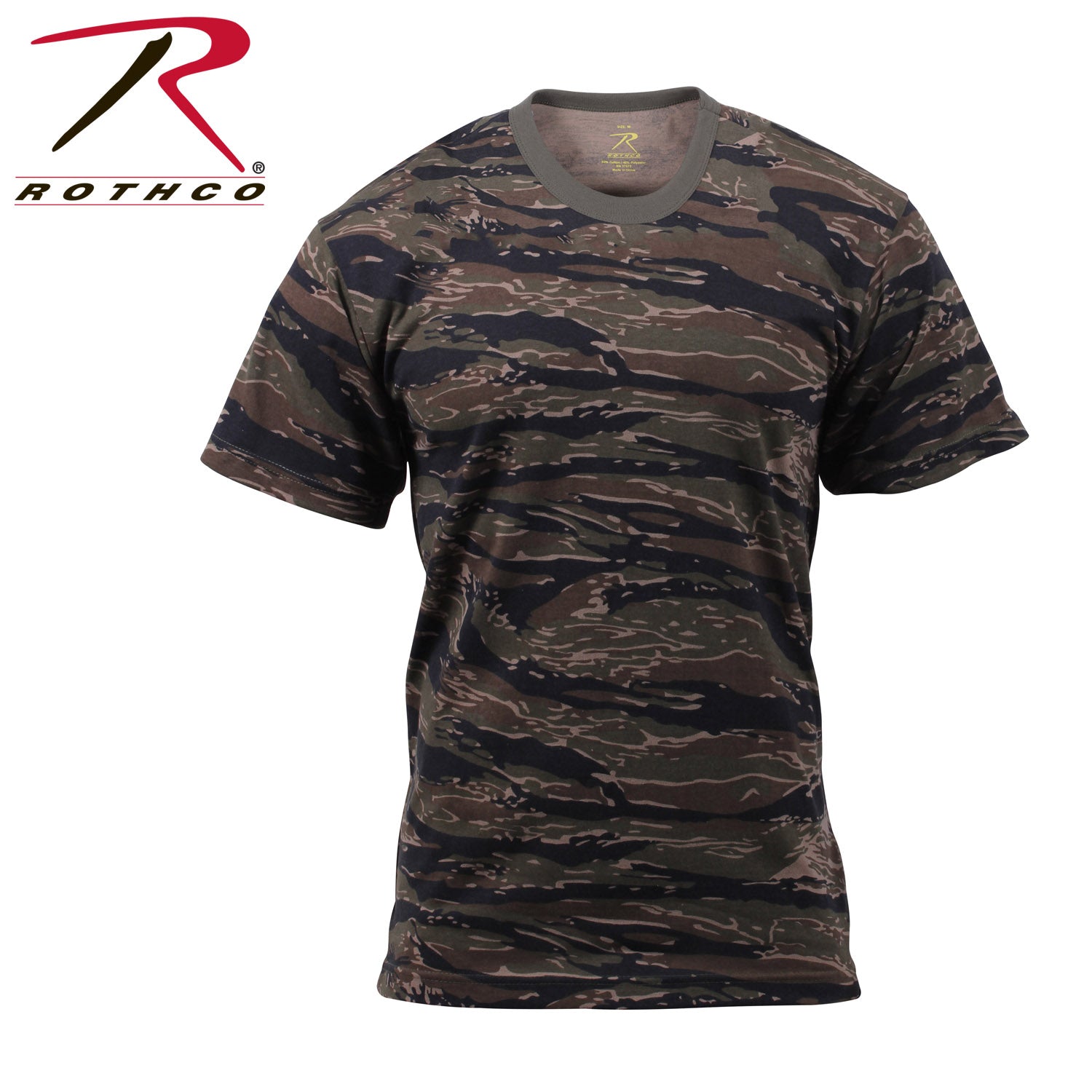 Rothco Camo T-Shirt Tiger Stripe Camo Size Small – Durable Military-Style Comfort for Outdoor & Active Use